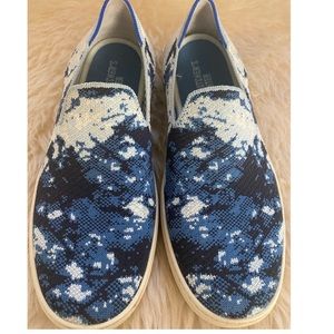 Rothy’s Shibori Indigo Sneakers, Size 9.